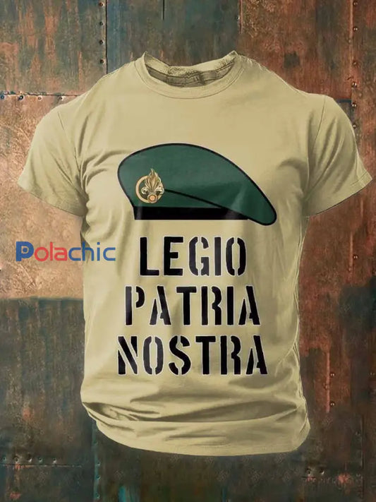 Homme Vintage Légion Étrangère T shirt décontracté comme image / S