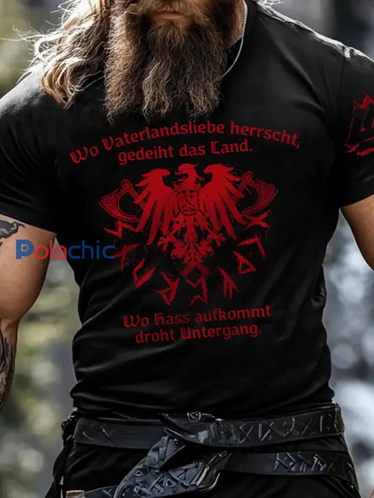 Hommes Wo Vaterlandsliebe herrscht... T-shirt à manches courtes Noir / S