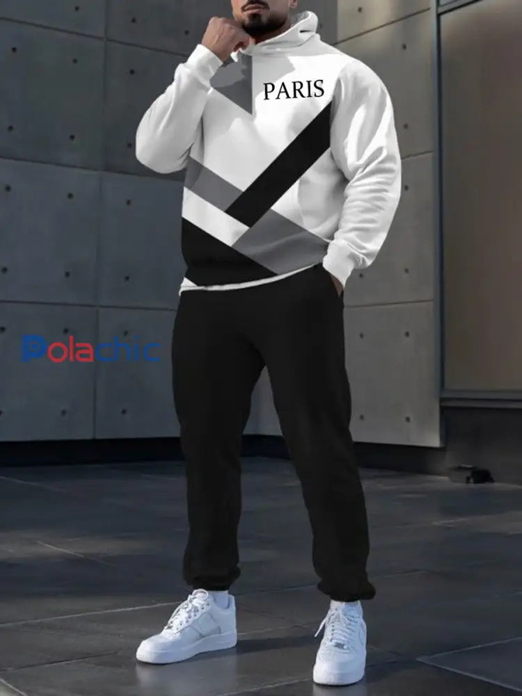 Hoodie occasionnel des hommes et l’ensemble de pantalon comme image / S