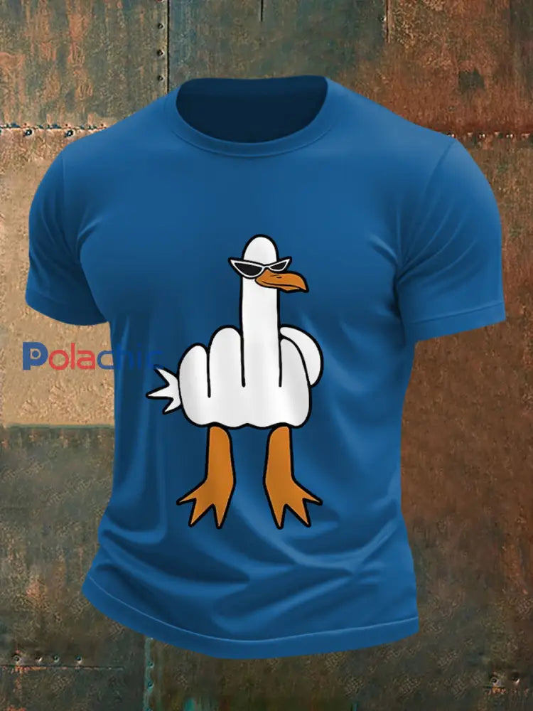 Je ne donne pas un canard drôle doigt du milieu des hommes Offensive Rude Duck Imprimer Tee