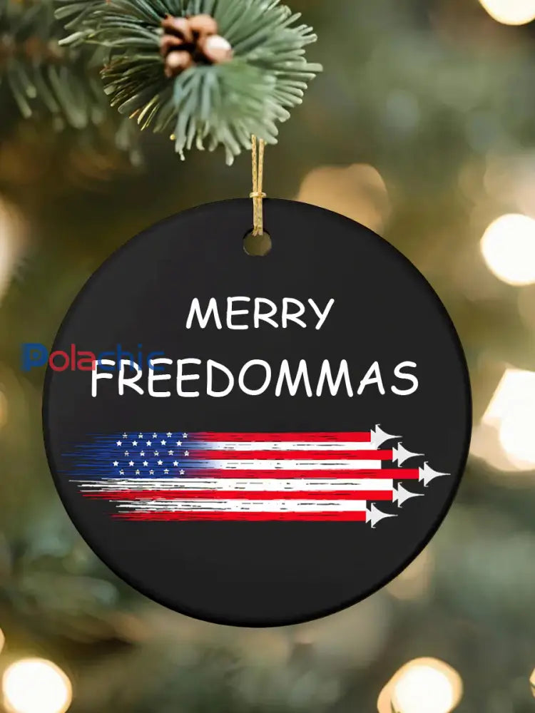 Joyeux ornement décoratif en acrylique Freedommas Noir / UN