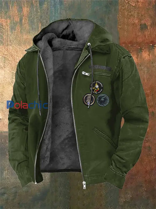 Manteau Vintage Régiment Étranger Français Imprimé À Capuche comme image / S