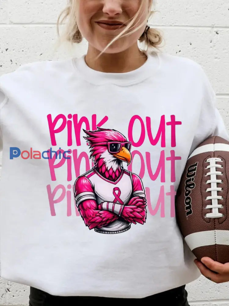 Mois de la sensibilisation au cancer du sein des femmes Football Fans Sweatshirt Blanc / S