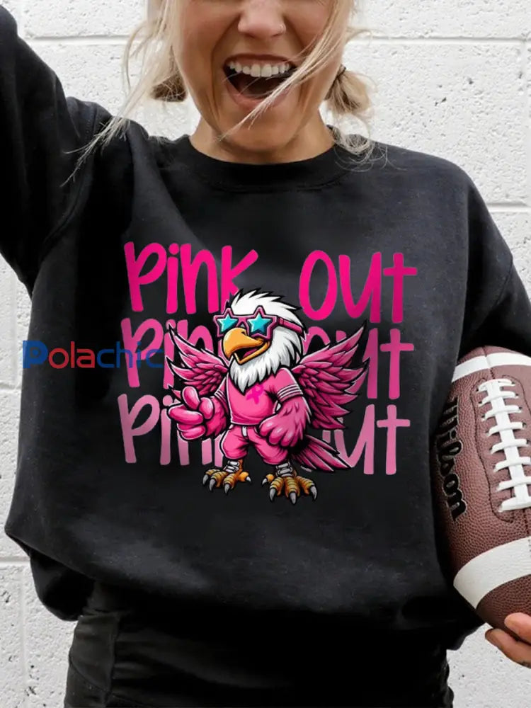 Mois de la sensibilisation au cancer du sein des femmes Football Fans Sweatshirt noir / S