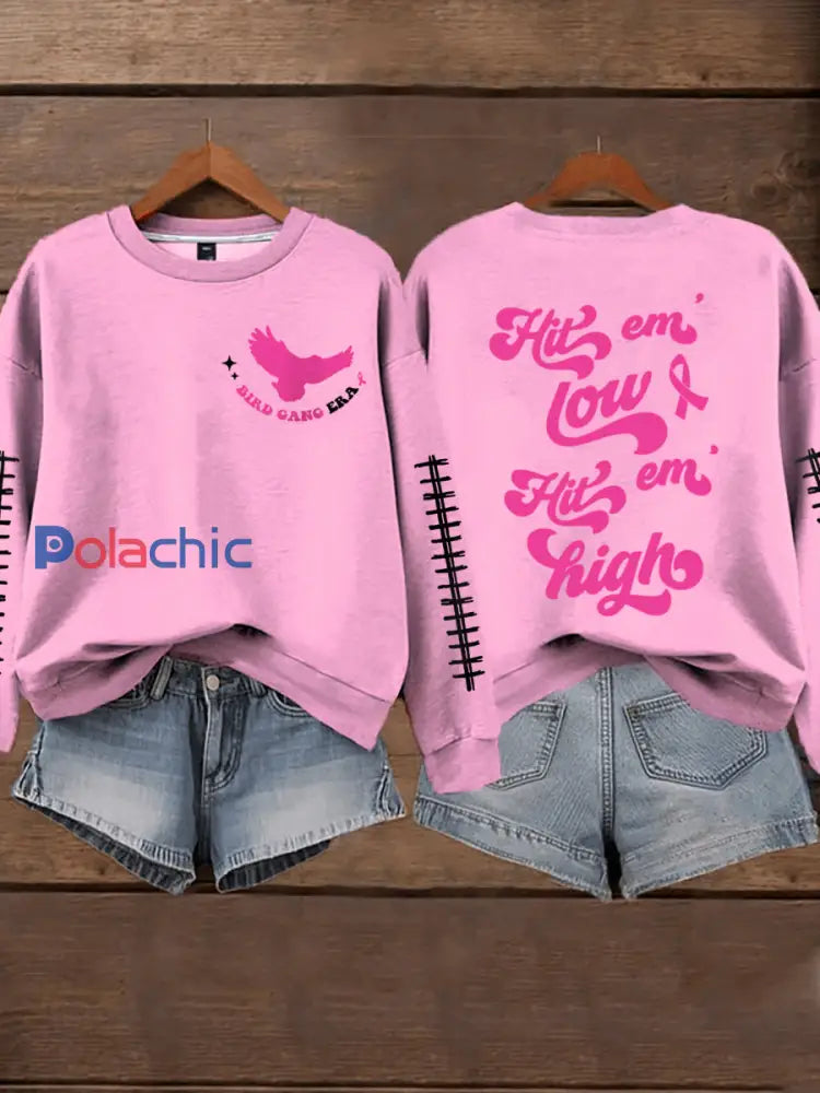Mois de la sensibilisation au cancer du sein des femmes Football Fans Sweatshirt rose clair / S
