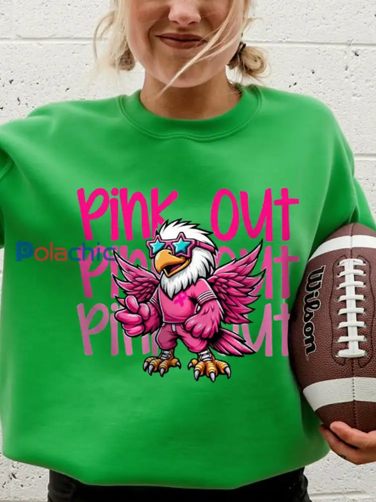 Mois de la sensibilisation au cancer du sein des femmes Football Fans Sweatshirt vert / S
