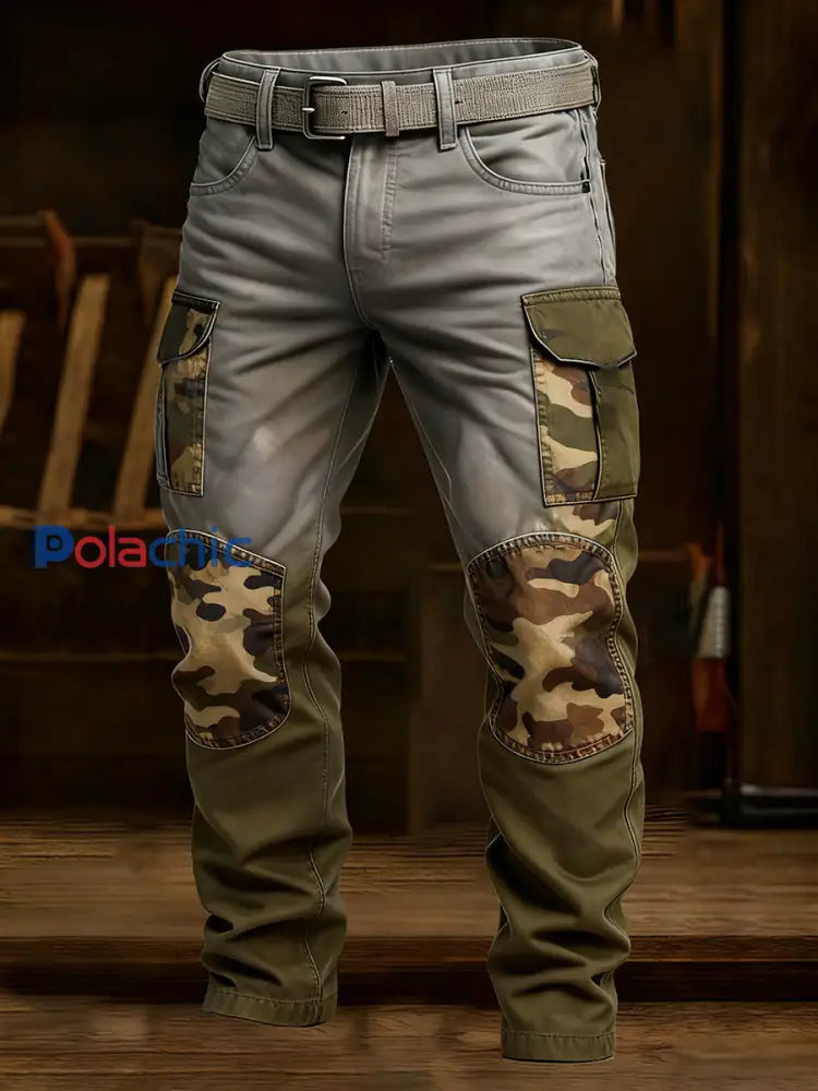 Pantalon de travail décontracté de style d’affaires rétro pour hommes A / S