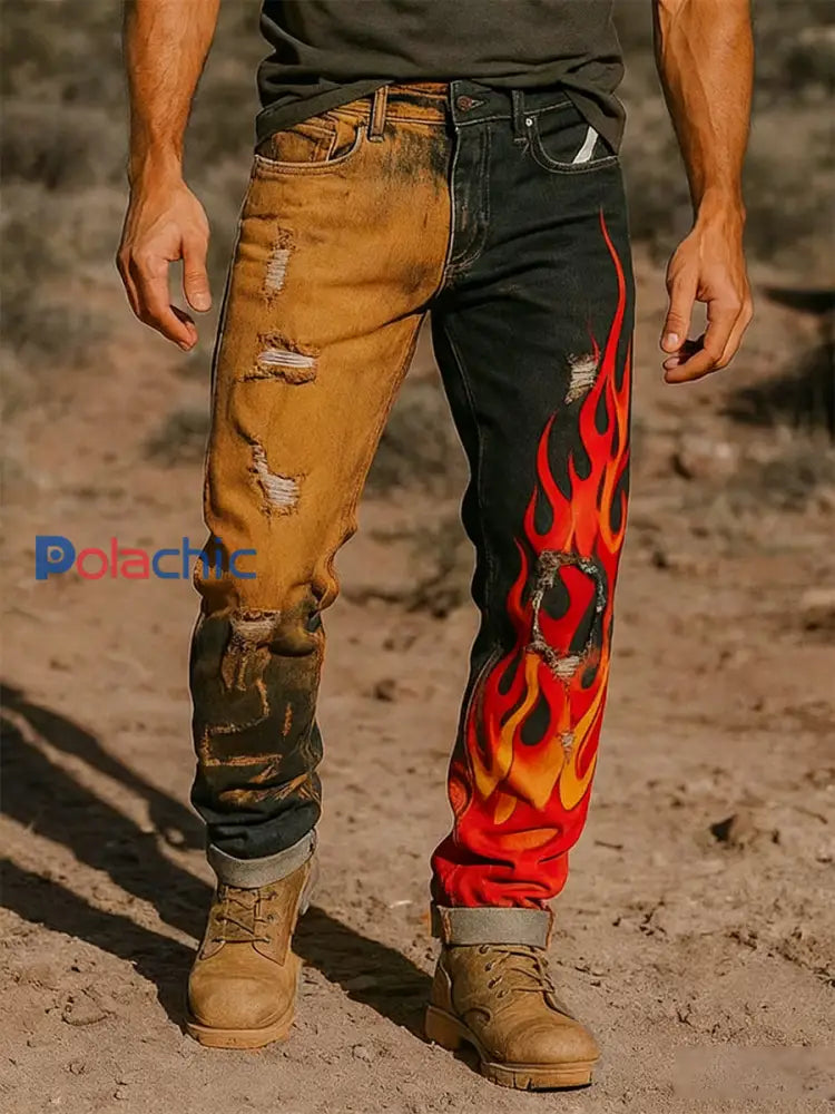 Pantalon de travail décontracté de style d’affaires rétro pour hommes A / S