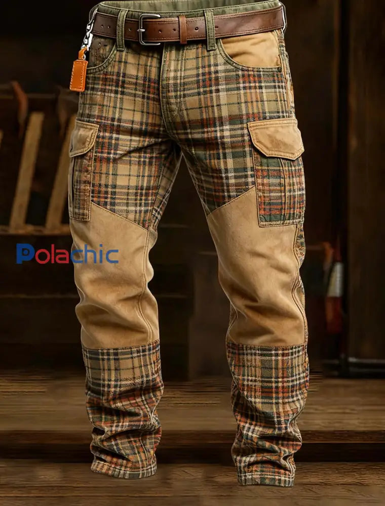 Pantalon de travail décontracté de style d’affaires rétro pour hommes A / S