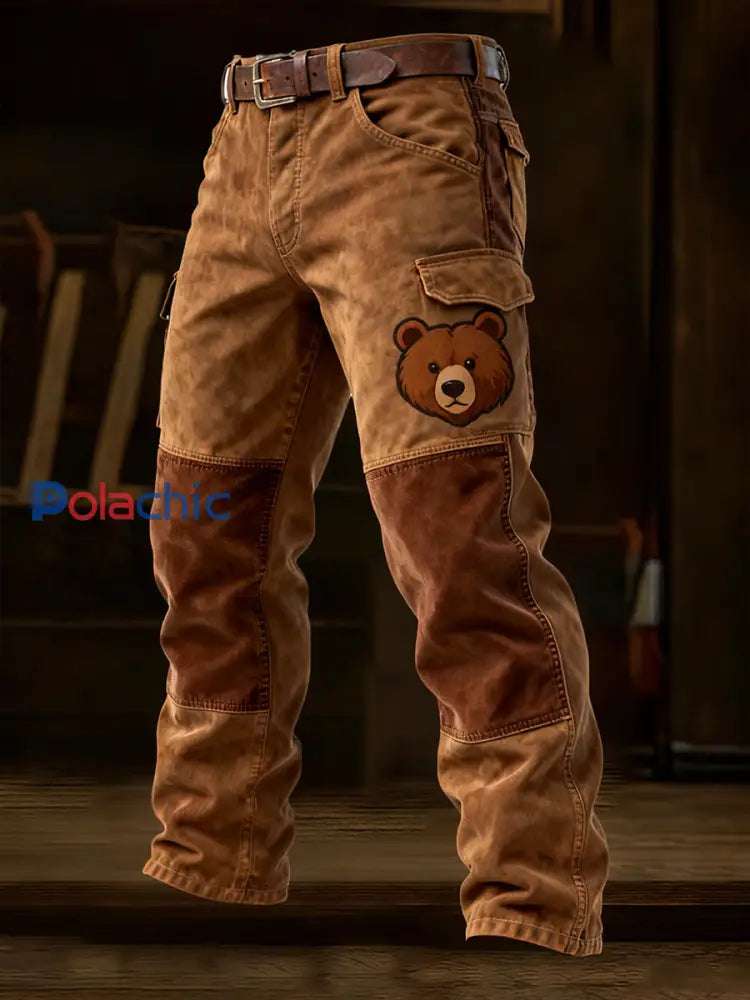 Pantalon de travail décontracté de style d’affaires rétro pour hommes A / S