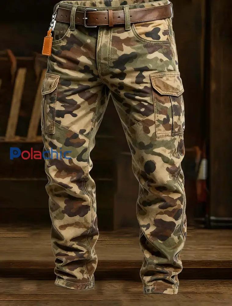 Pantalon de travail décontracté de style d’affaires rétro pour hommes A / S