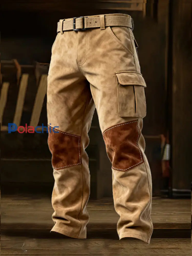 Pantalon de travail décontracté de style d’affaires rétro pour hommes A / S