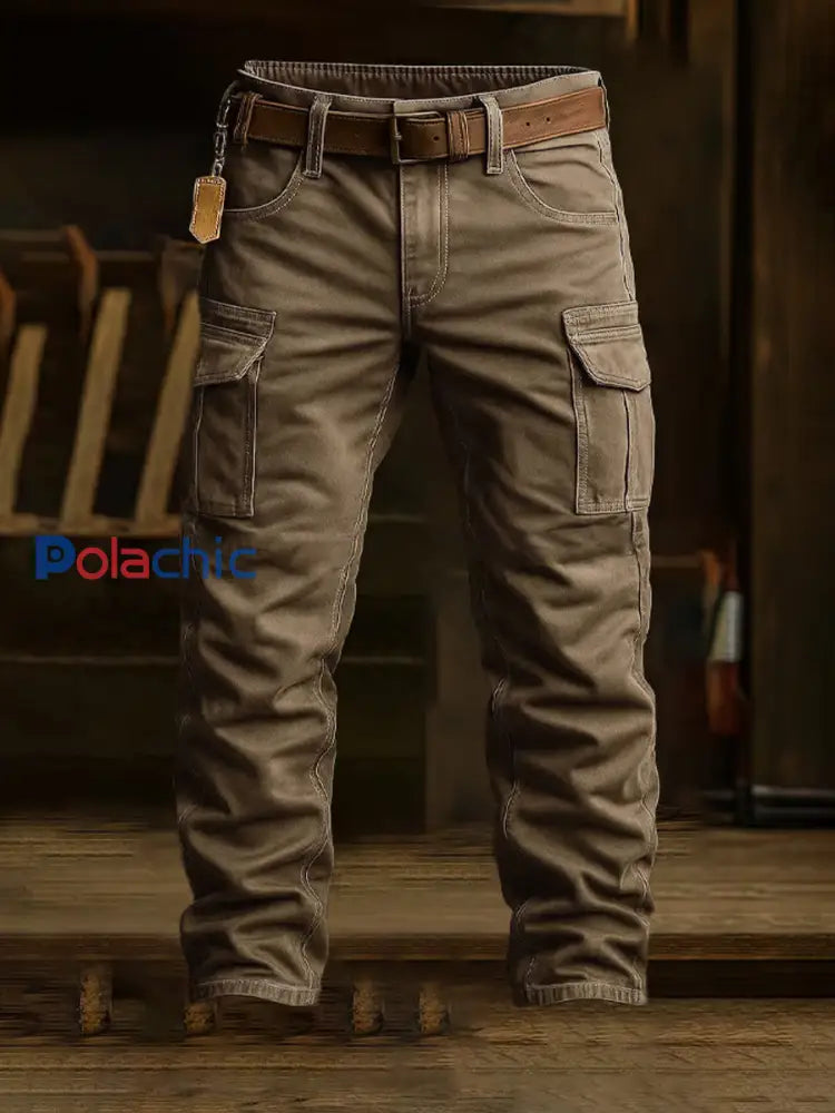 Pantalon de travail décontracté de style d’affaires rétro pour hommes A / S