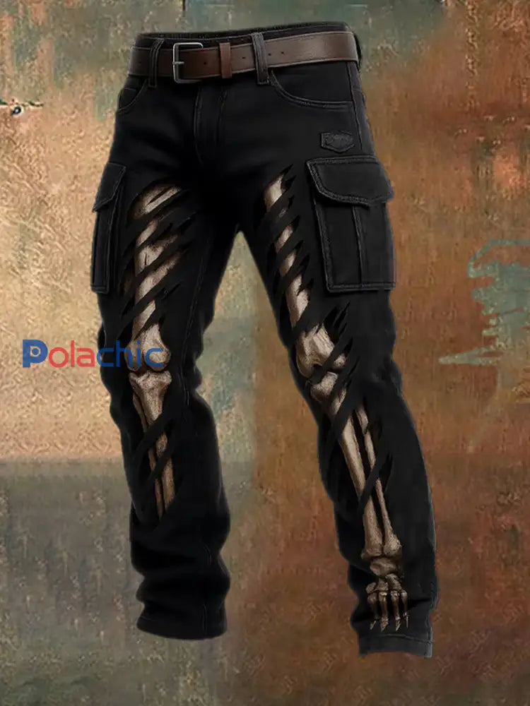 Pantalon de travail décontracté de style d’affaires rétro pour hommes A / S