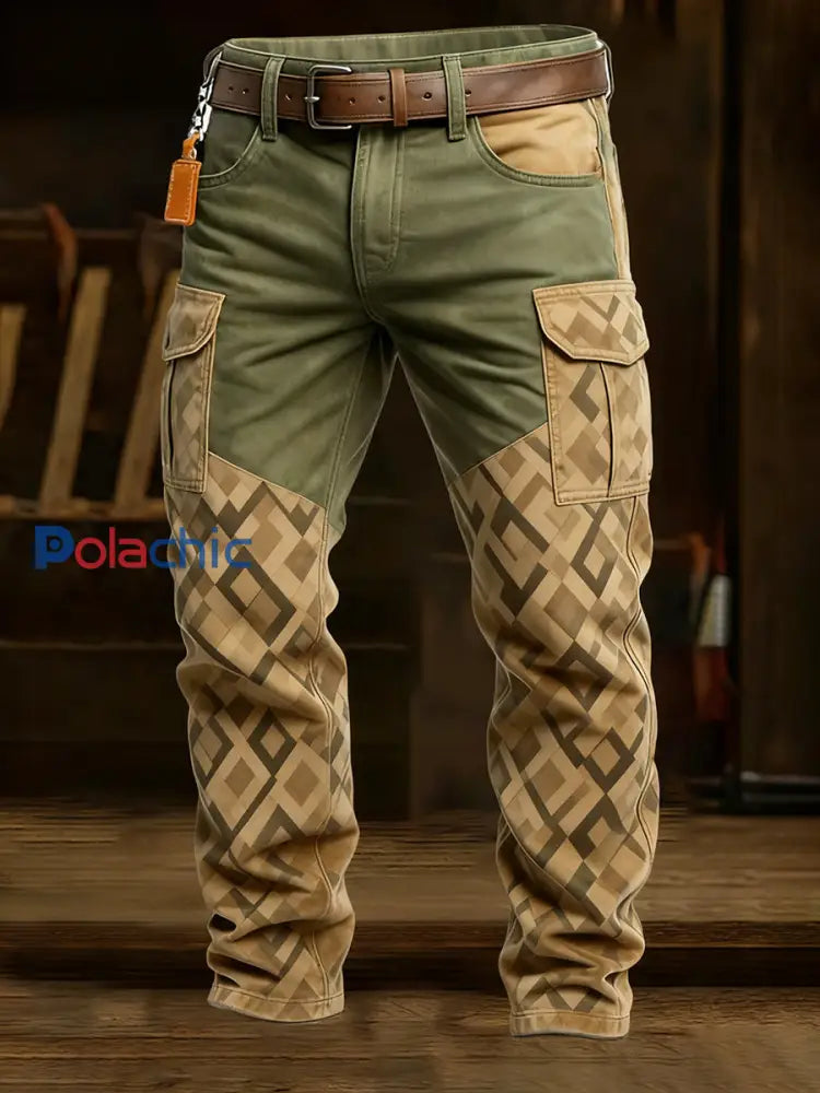 Pantalon de travail décontracté de style d’affaires rétro pour hommes A / S