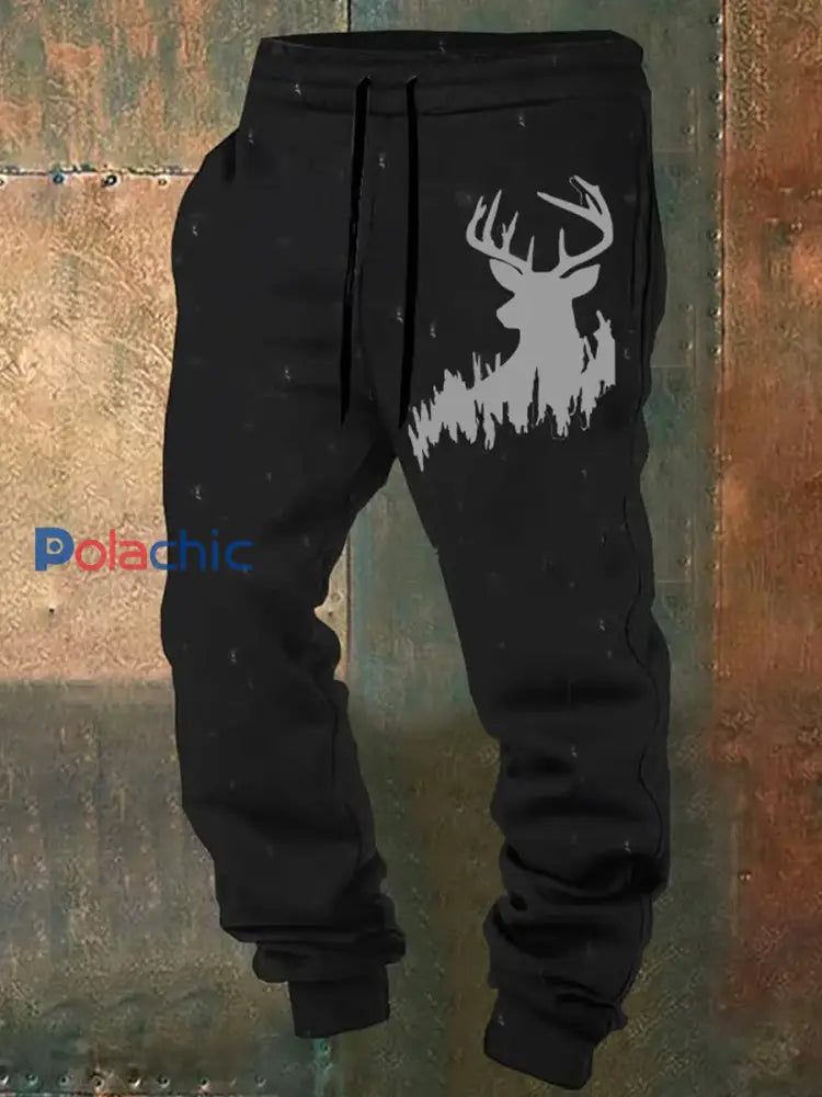 Pantalon décontracté lâche à imprimé western pour hommes A / S