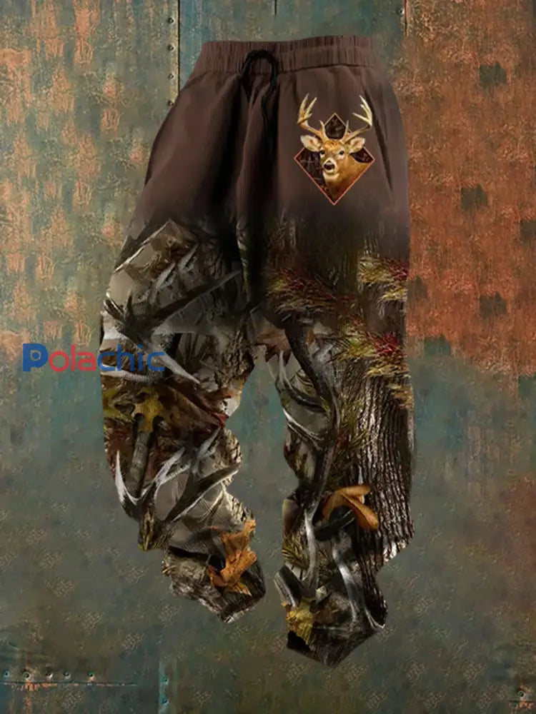 Pantalon décontracté lâche à imprimé western pour hommes A / S