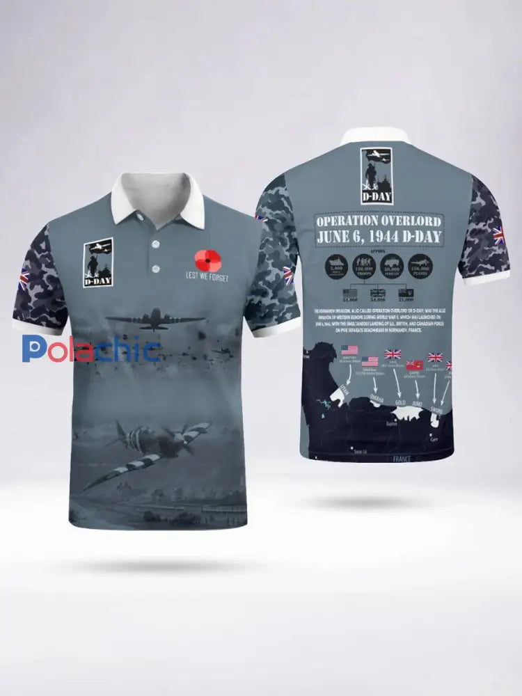 Polo à manches courtes D-DAY 81ST ANNIVERSARY pour homme Blanc / S
