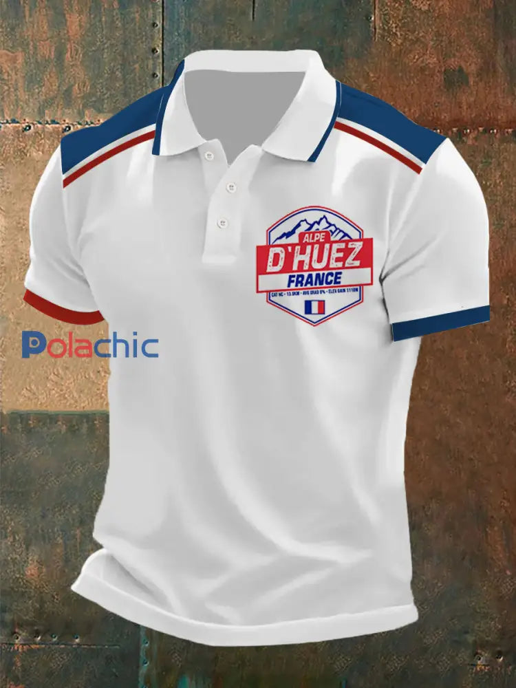 Polo à manches courtes imprimé French Vintage pour homme A / S