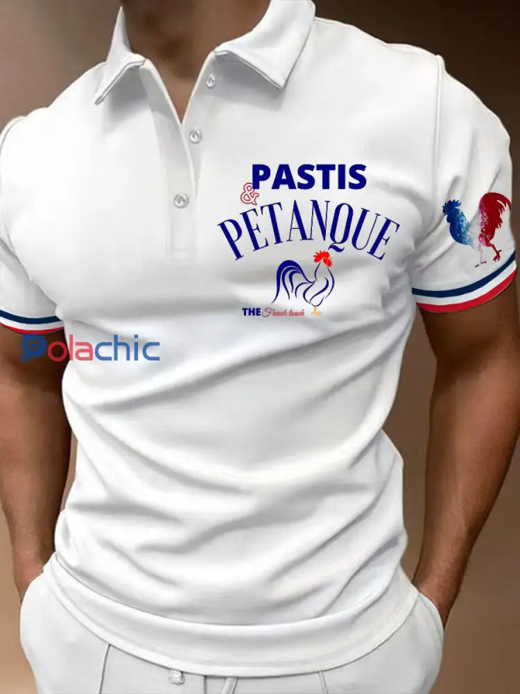 Polo à manches courtes imprimé French Vintage pour homme A / S