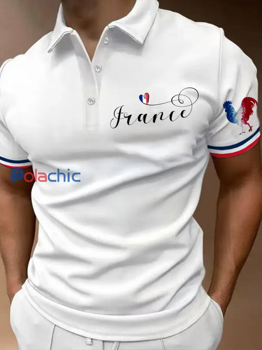 Polo à manches courtes imprimé French Vintage pour homme A / S