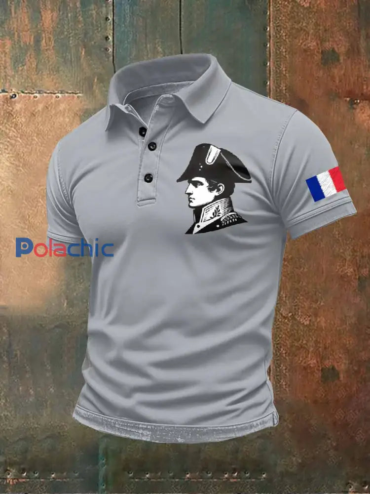 Polo À Manches Courtes Imprimé Napoléon Pour Homme comme image / S