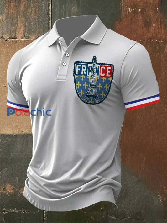 Polo À Manches Courtes Pour Homme À Imprimé Lys English comme image / S
