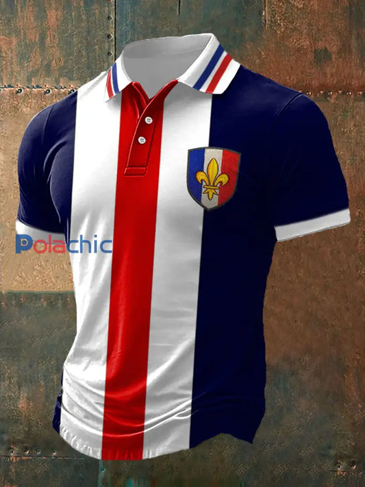 Polo à manches courtes The Fleur de Lys pour hommes comme image / S