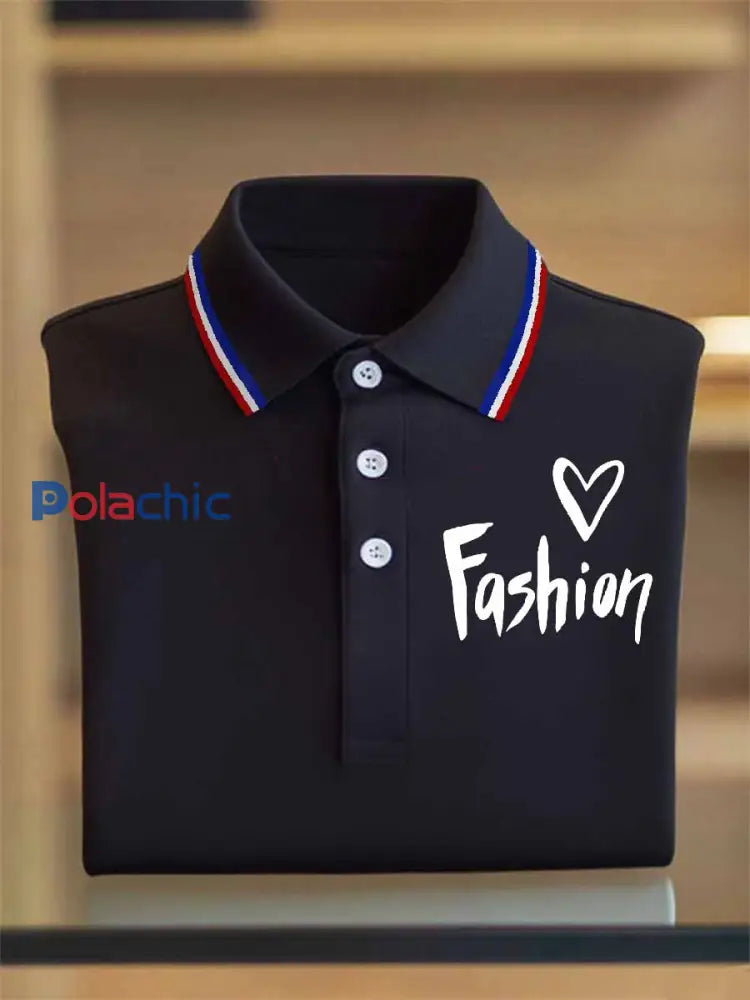 Polo Casual Avec Imprimé Vintage comme image / S