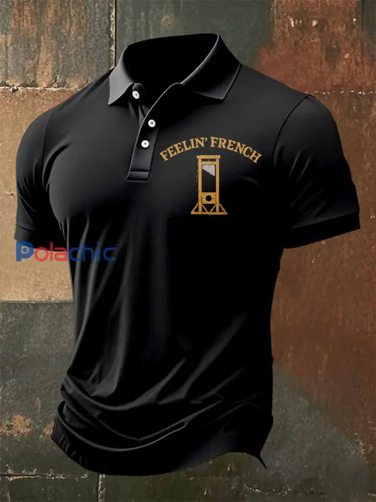 Polo Casual Vintage Avec Imprimé Révolution Française comme image / S