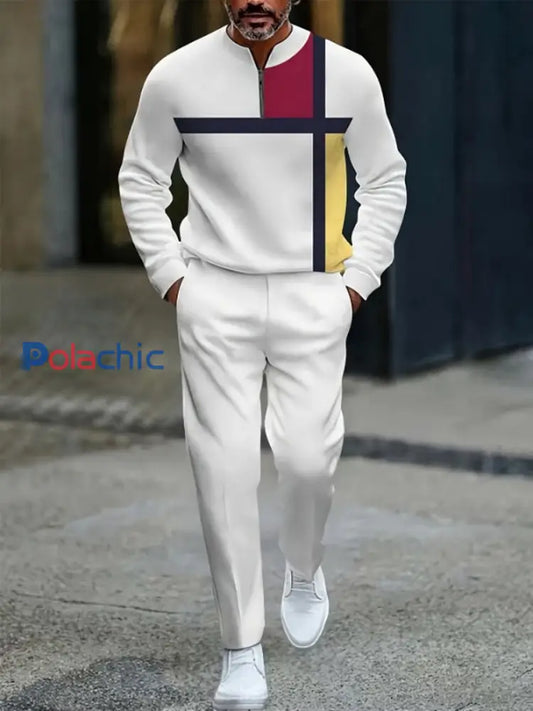 Polo d’affaires décontracté minimaliste élégance pour hommes Multicolore / S