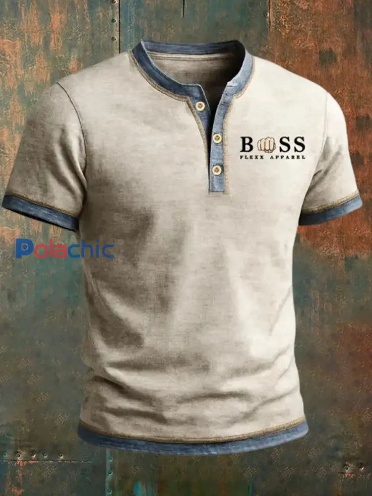 Polo décontracté rétro style vacances pour hommes A / S