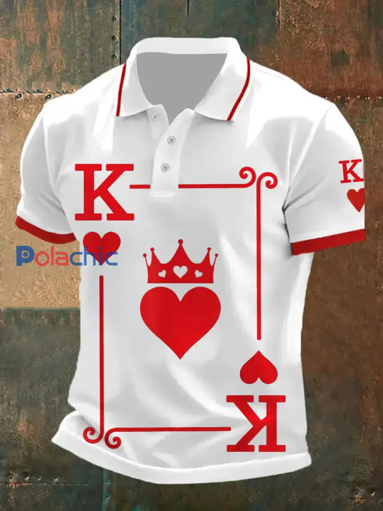 Polo décontracté Vintage Poker pour hommes A / S