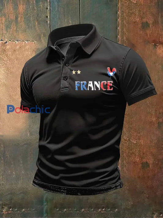 Polo Imprimé Illustration Rétro Pour Homme comme image / S