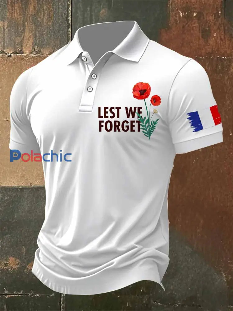 Polo Vintage Français Jour de l’Armistice Imprimé comme image / M