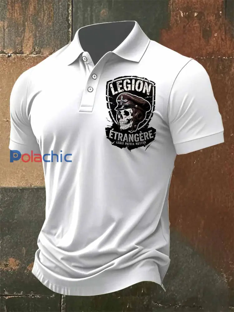 Polo Vintage Légion Étrangère Homme Imprimé comme image / S
