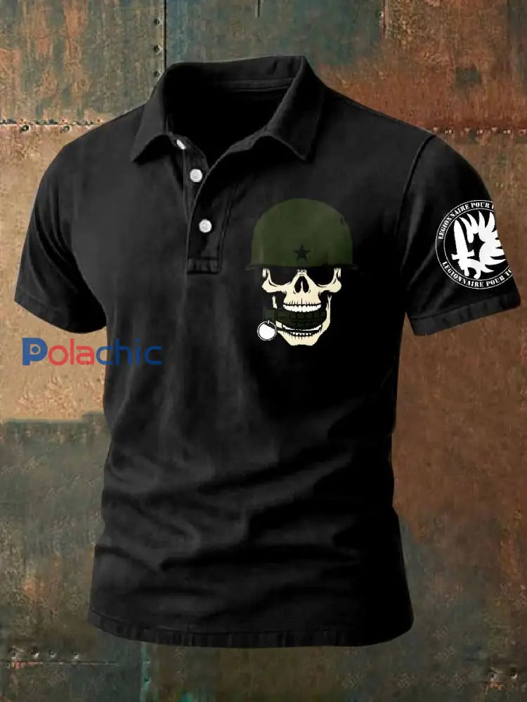 Polo Vintage Légion Étrangère Homme Imprimé comme image / S