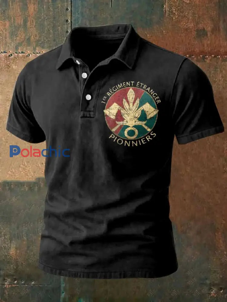 Polo Vintage Légion Étrangère Homme Imprimé comme image / S