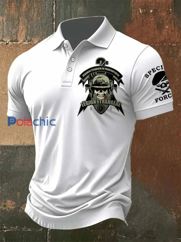 Polo Vintage Légion Étrangère Homme Imprimé comme image / S