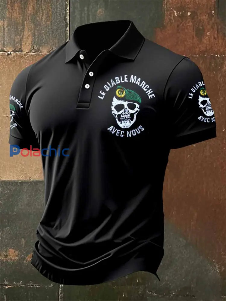 Polo Vintage Légion Étrangère Homme Imprimé comme image / S