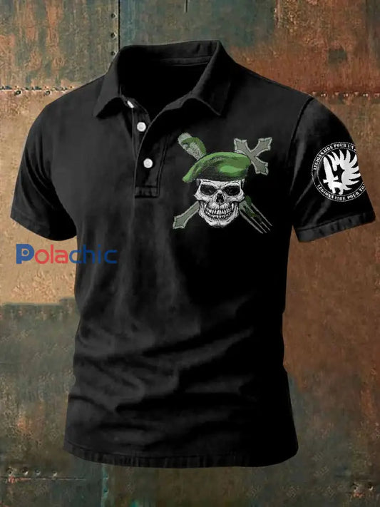 Polo Vintage Légion Étrangère Homme Imprimé comme image / S