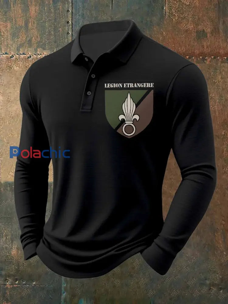 Polo Vintage Régiment Expatrié Imprimé comme image / S