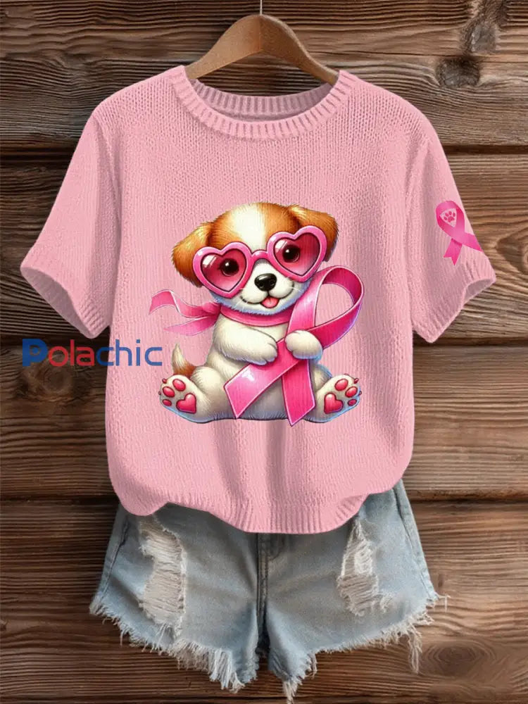 Pull Cozy Femme Rose Cancer Du Sein comme image / S