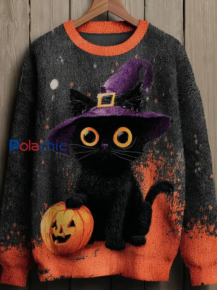 Pull décontracté vintage à imprimé animal abstrait A / S