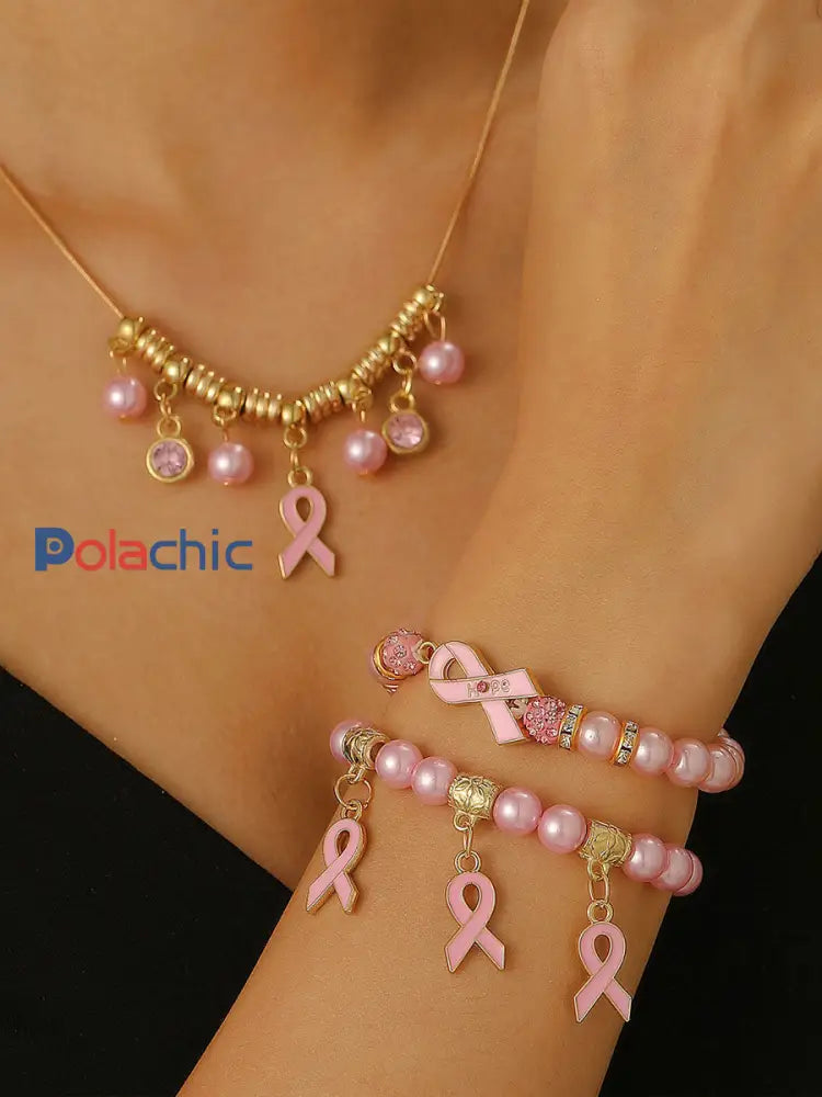 Sensibilisation au cancer du sein Accessoires ruban rose pour femmes
