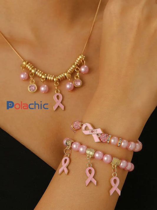 Sensibilisation au cancer du sein Accessoires ruban rose pour femmes