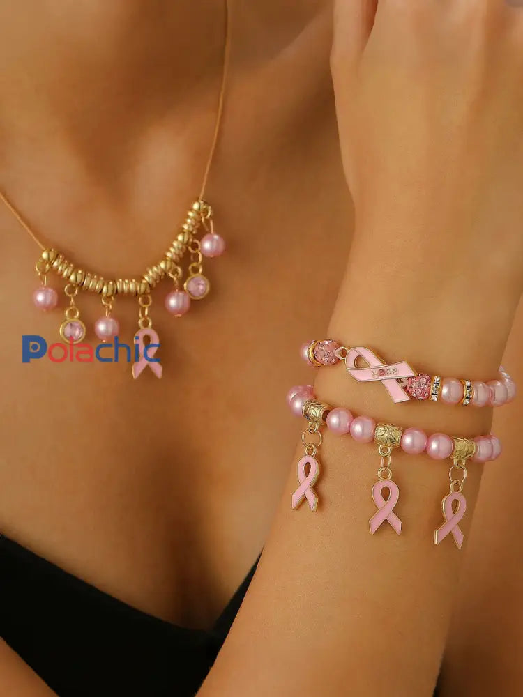 Sensibilisation au cancer du sein Accessoires ruban rose pour femmes brun clair / ONE