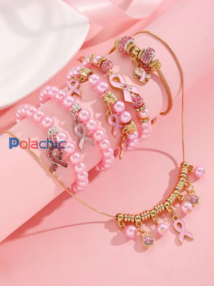 Sensibilisation au cancer du sein Accessoires ruban rose pour femmes F / ONE