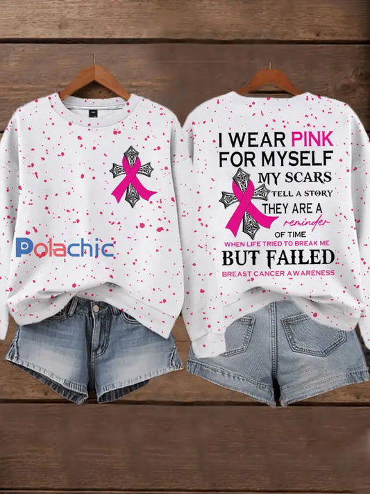Sensibilisation au cancer du sein des femmes Je porte rose pour moi même mes cicatrices racontent une histoire