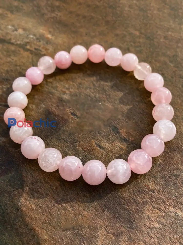 Sensibilisation au cancer du sein inspiré bracelet perle rose comme image / ONE